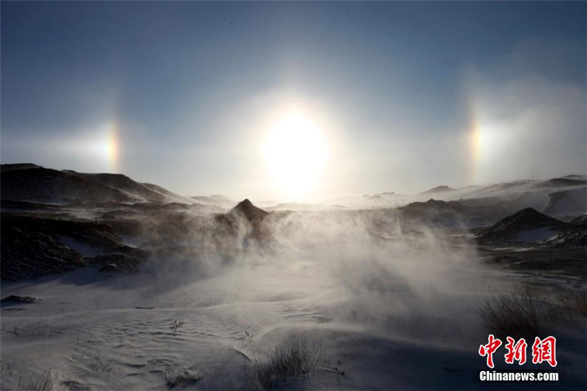 Magische Nebensonne in Xinjiang