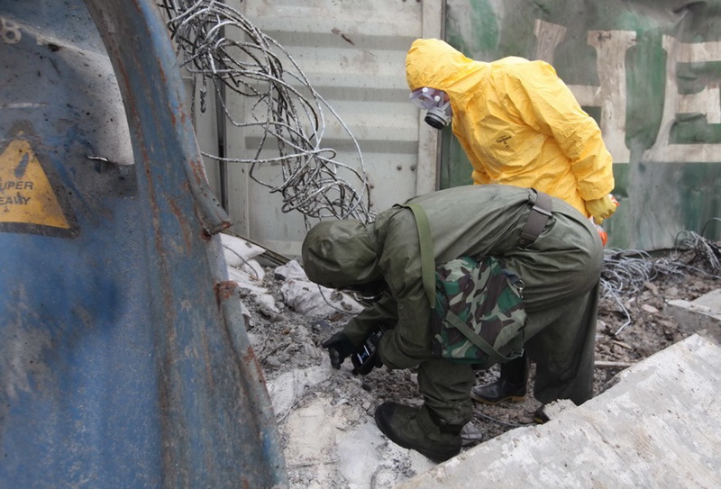 Milit?rische Spezialkr?fte r?umen in Tianjin auf