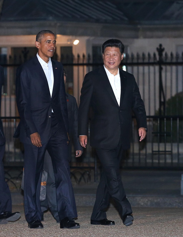 Xi und Obama machen gemeinsamen Spaziergang
