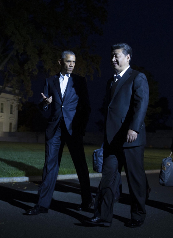 Xi und Obama machen gemeinsamen Spaziergang