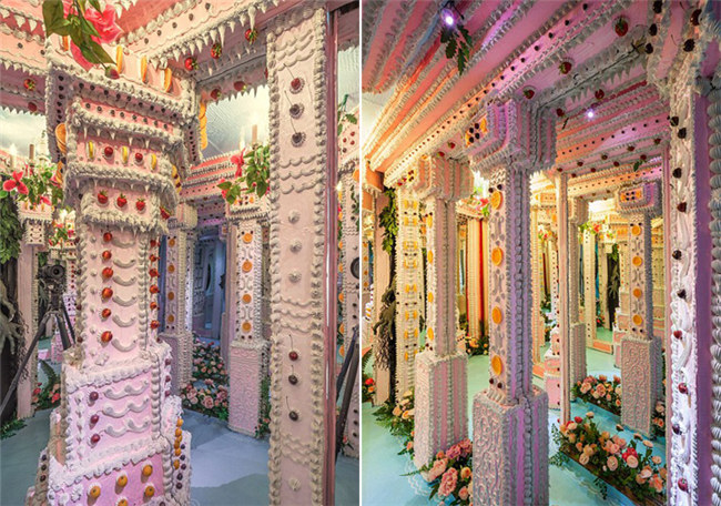 US-Künstler schaffen Ausstellungshalle aus Kuchen