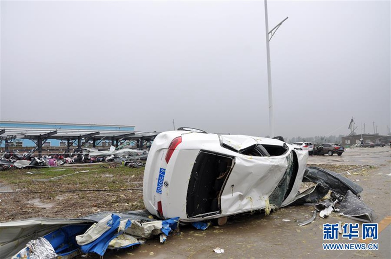 Starke Unwetter suchen Nord-Jiangsu heim 
