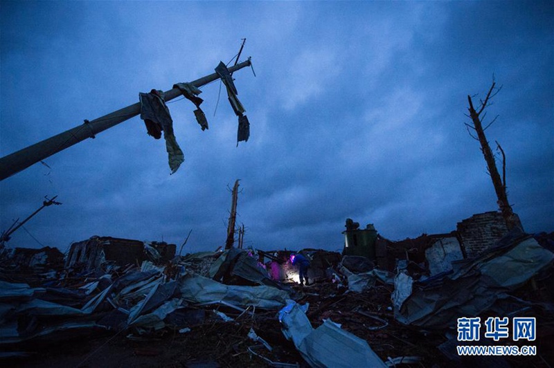 Starke Unwetter suchen Nord-Jiangsu heim 