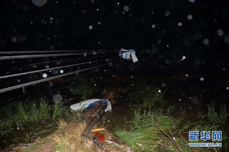 Starke Unwetter suchen Nord-Jiangsu heim 