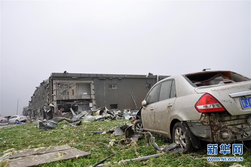 Starke Unwetter suchen Nord-Jiangsu heim 