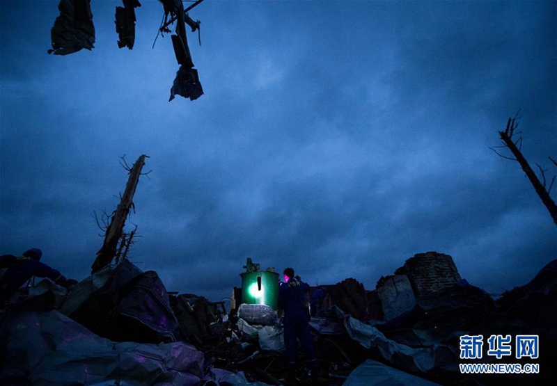 Starke Unwetter suchen Nord-Jiangsu heim 