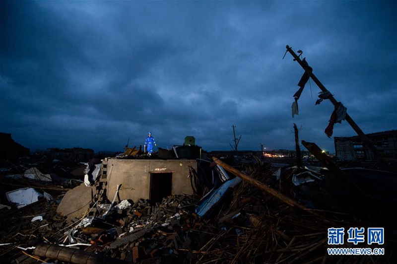 Starke Unwetter suchen Nord-Jiangsu heim 