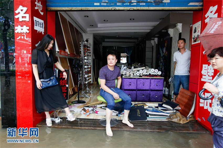 Yangtse-Stadt Wuhan steht nach Regenf?llen unter Wasser