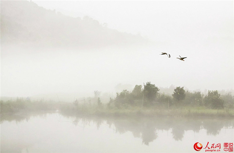 Malerisches Dorf Zhijiang am Xin’an-Fluss