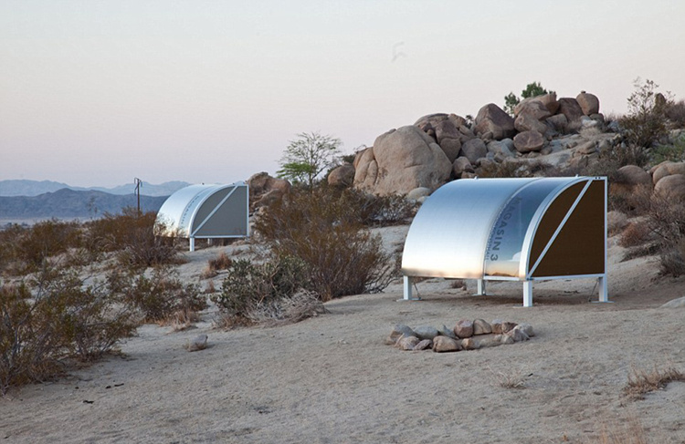 Camping auf dem Mars in Kalifornien