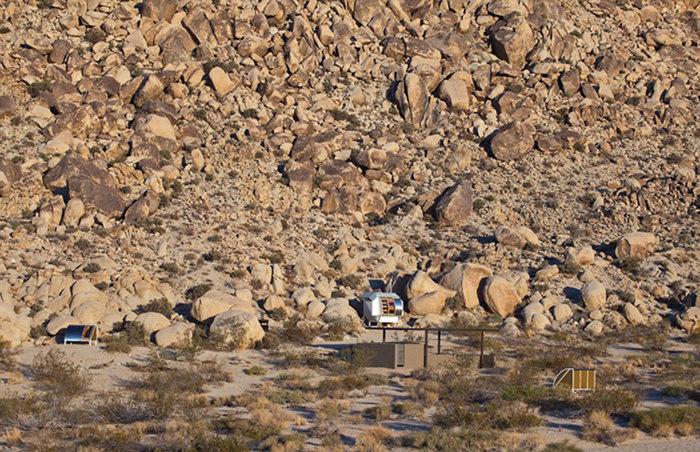 Camping auf dem Mars in Kalifornien