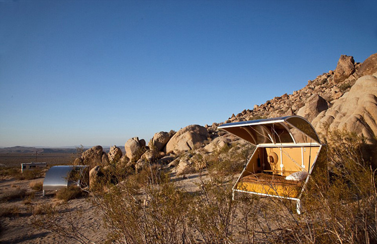 Camping auf dem Mars in Kalifornien