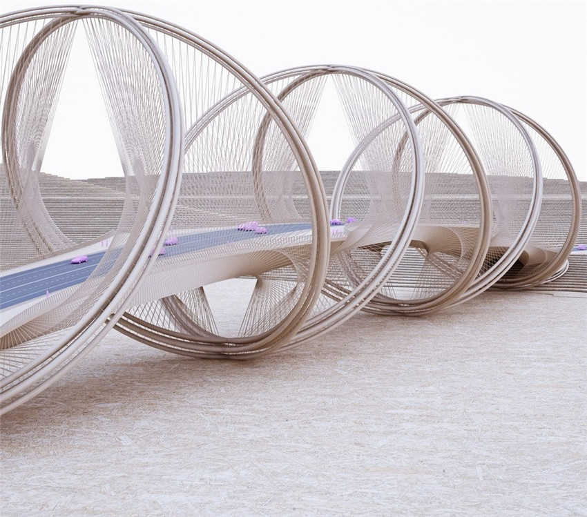 Modell der Sanshan-Brücke für die Olympischen Winterspiele 2022