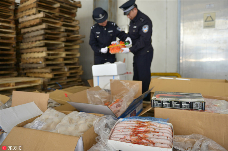 Gro?er Schmuggel gefrorener Meeresfrüchte in Qingdao aufgedeckt