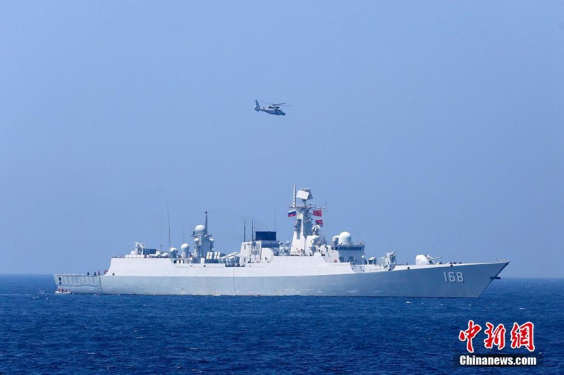 Gemeinsames Man?ver von chinesischer und russischer Marine in vollem Gang