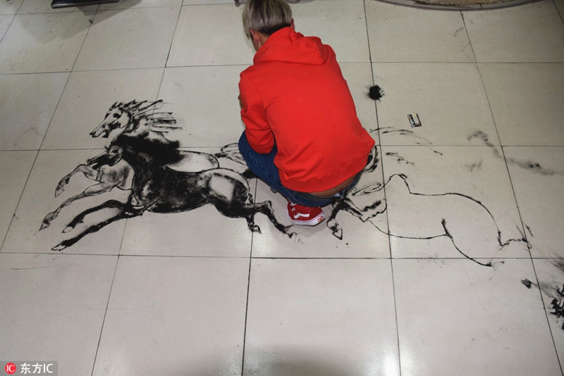 Haarmalerei in Jilin