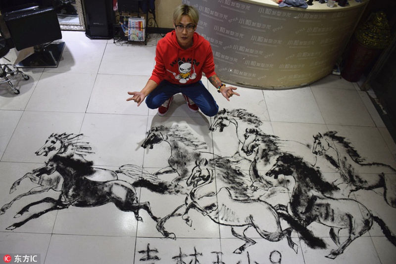 Haarmalerei in Jilin