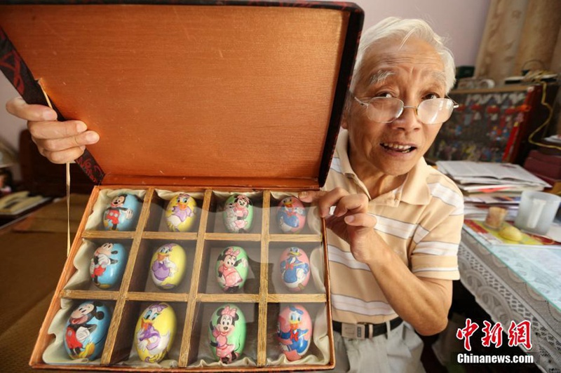 Kunstwerke auf Eierschalen