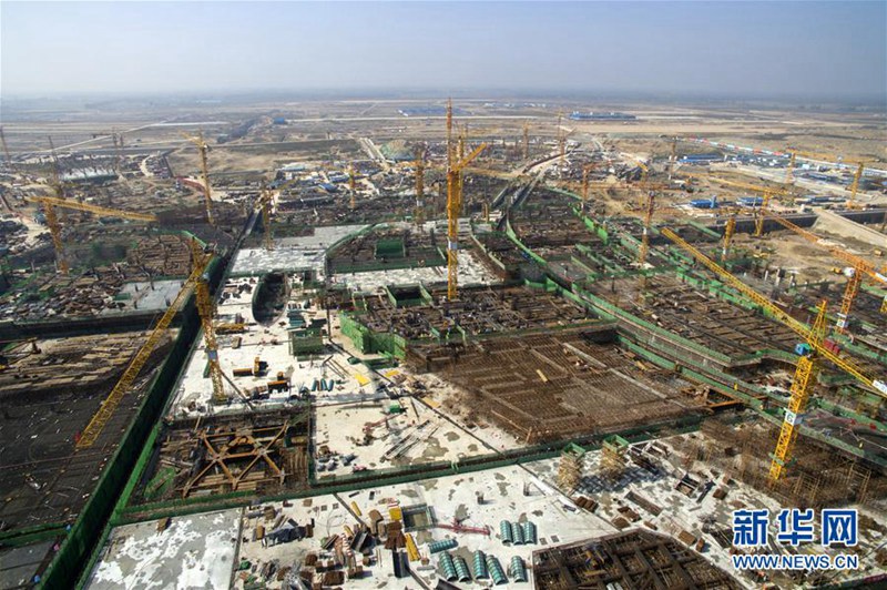 Der neue Beijinger Flughafen befindet sich im Bau