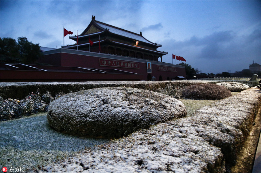 Erster Schnee in Beijing