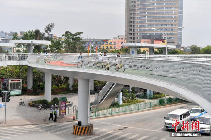 Chinas erster Luftradweg in Xiamen 
