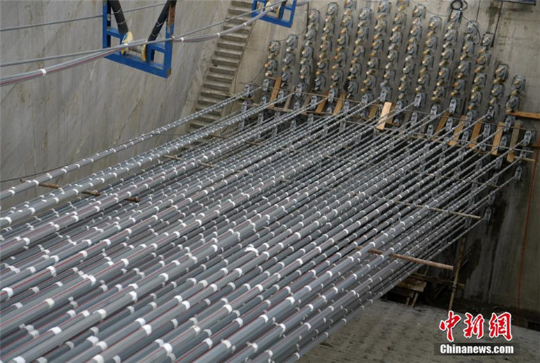 ?Brücke Nr.1 der tibetischen Region Sichuans“ im zügigen Aufbau