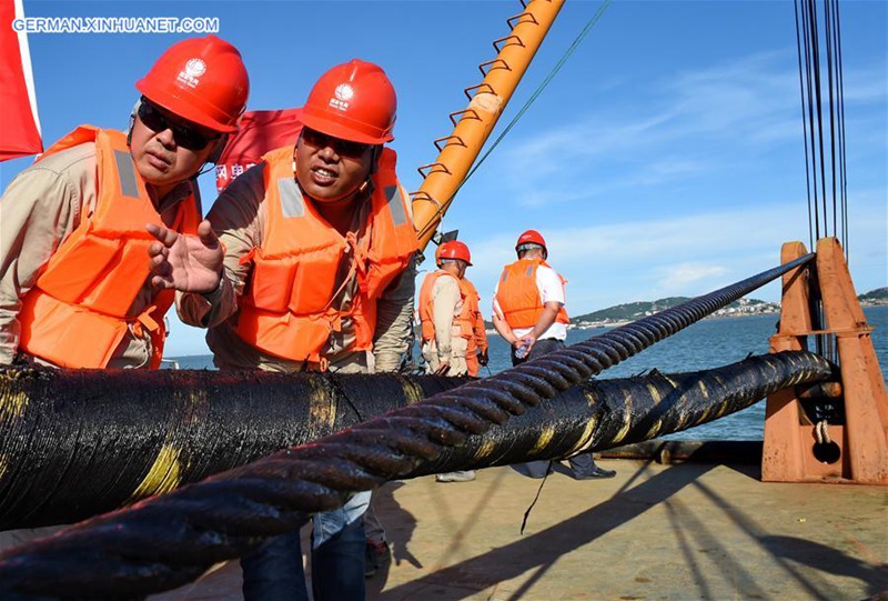 Unterwasser-Kabellinie zur Meizhou-Insel erfolgreich verlegt