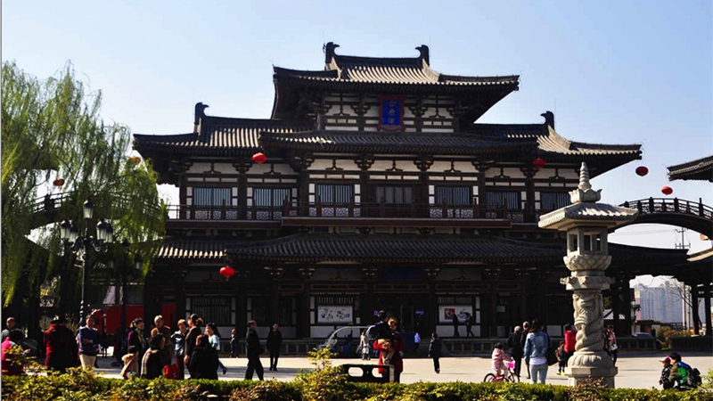 Kirschblüten in Qinglong Tempel in Xi′an