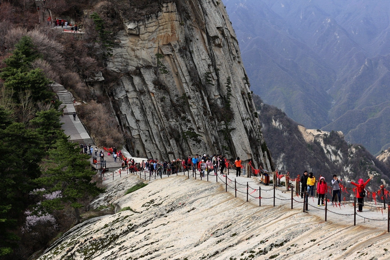 Der Berg Huashan wird als beliebteste Sehenswürdigkeit Chinas anerkannt