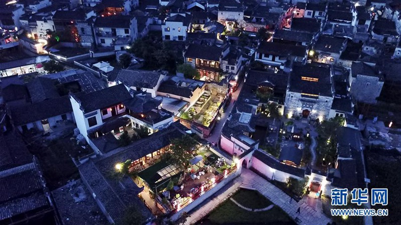 Blick von oben auf historische D?rfer im Süden Anhuis