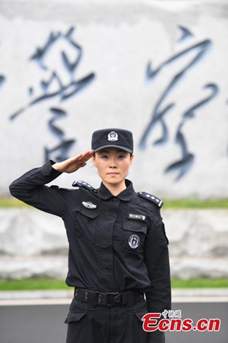 Ausbilderin für Polizisten in Changchun