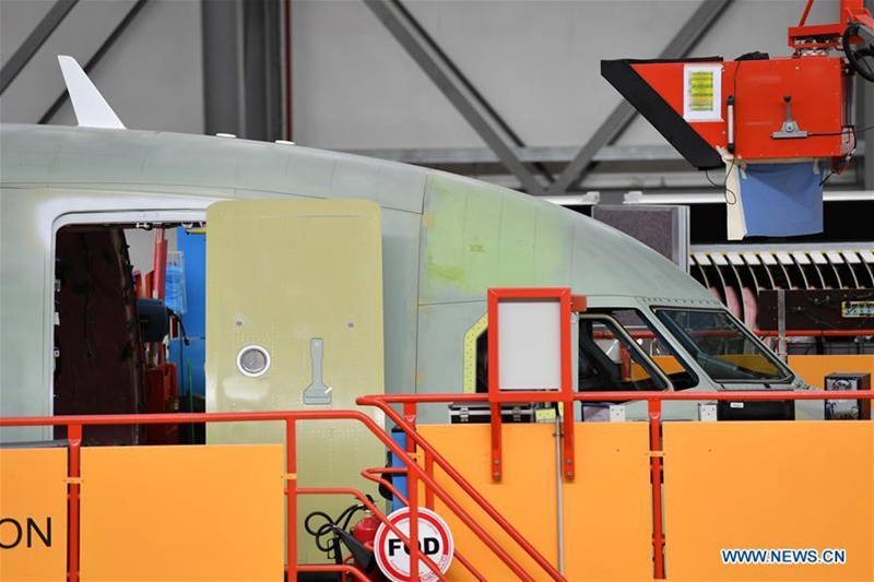 Die Endmontagelinie von Airbus in Tianjin 