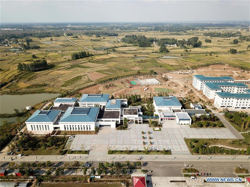 Luftaufnahme des Dorfes Xiaogang in Anhui