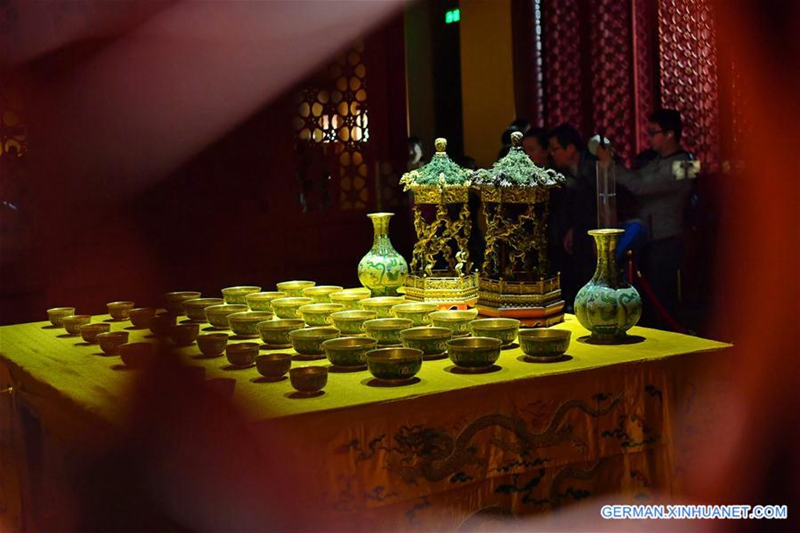 Kulturelle Relikte aus dem Palastmuseum in Taiyuan ausgestellt