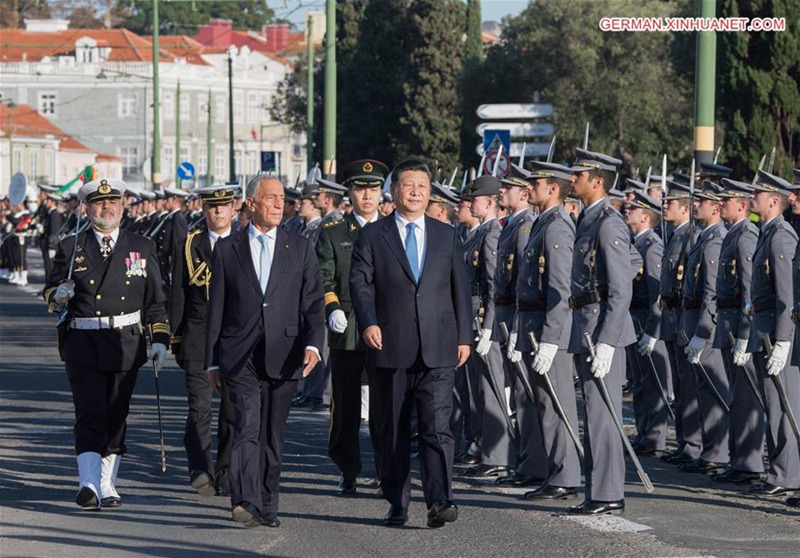 Xi Jinping führt Gespr?che mit portugiesischem Pr?sidenten