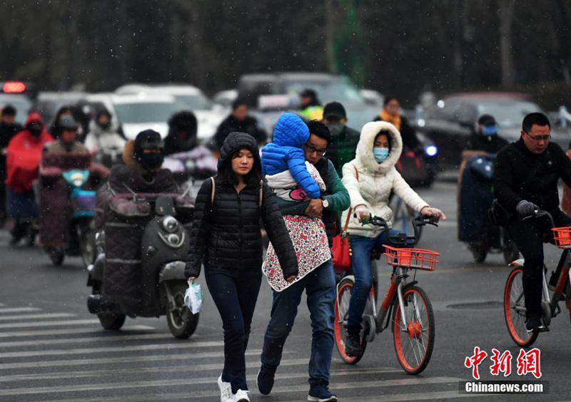 Schneefall in Nordchina