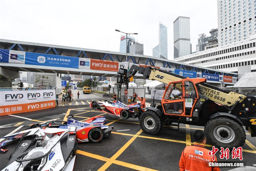 Mehrere Unf?lle bei Formel E in Hongkong