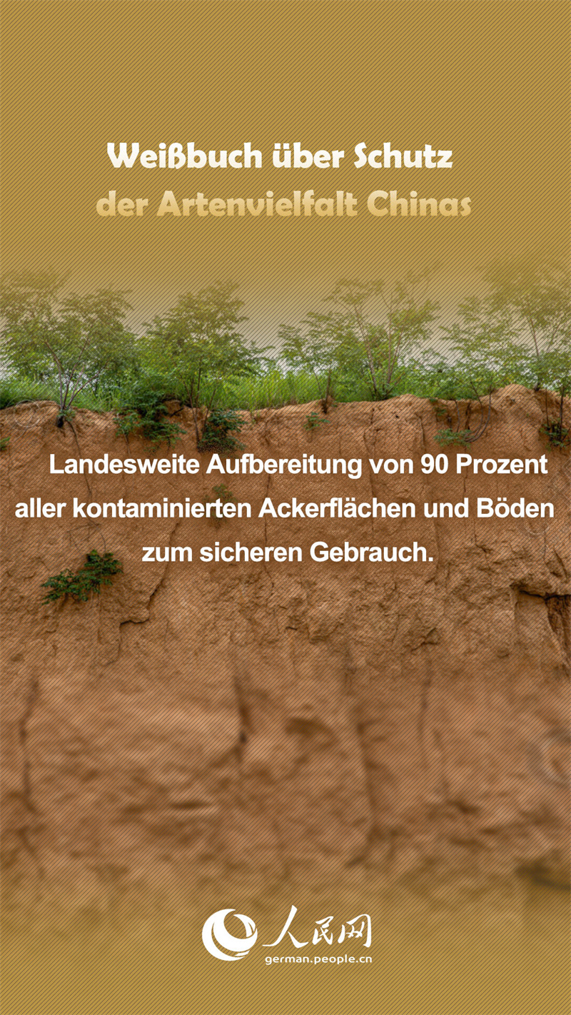 Wei?buch über Schutz der Artenvielfalt Chinas in Zahlen