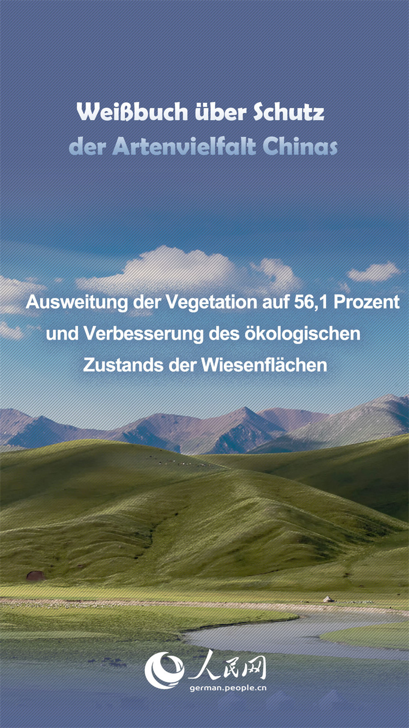 Wei?buch über Schutz der Artenvielfalt Chinas in Zahlen