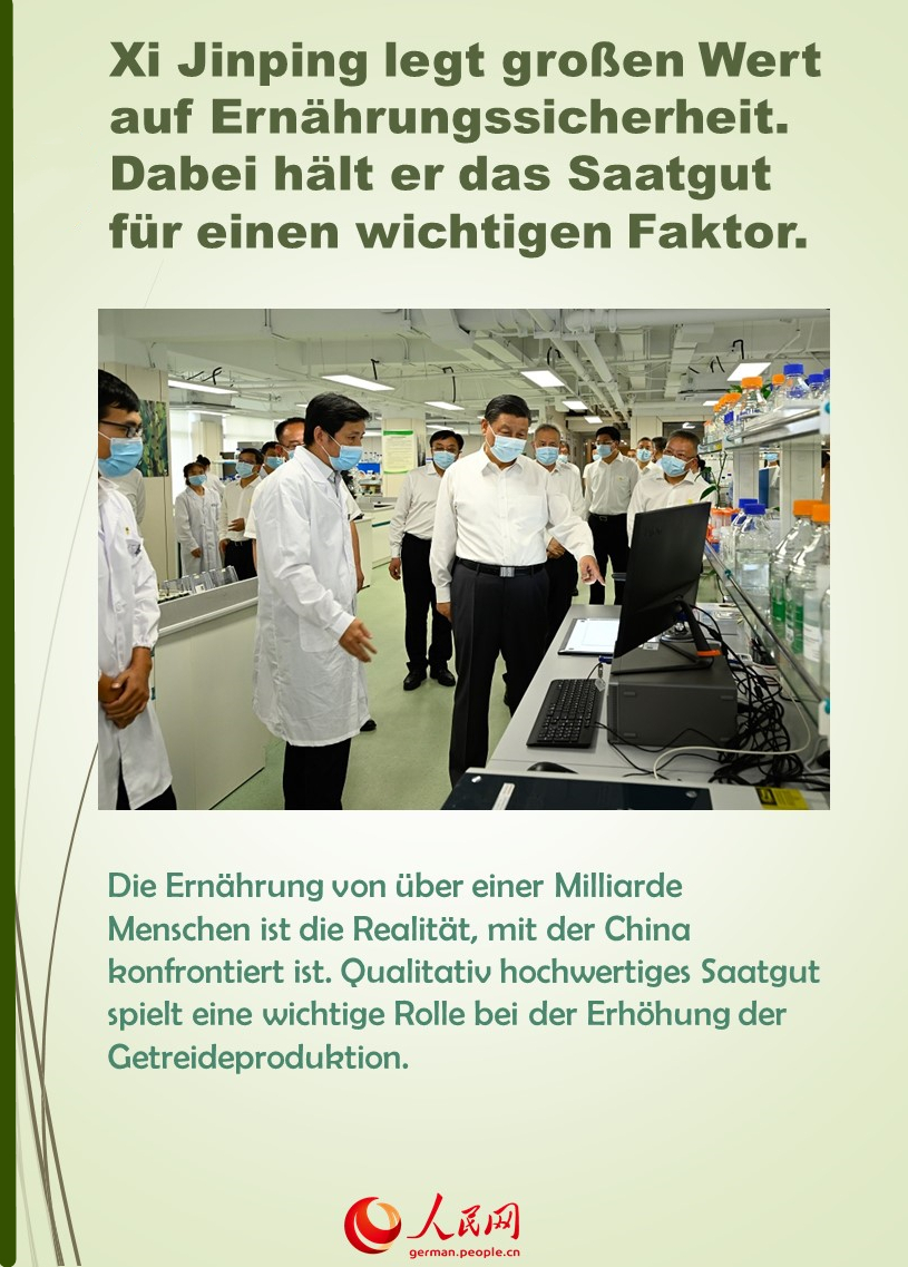 Xi ?u?ert sich über Ern?hrungssicherheit und Saatgut