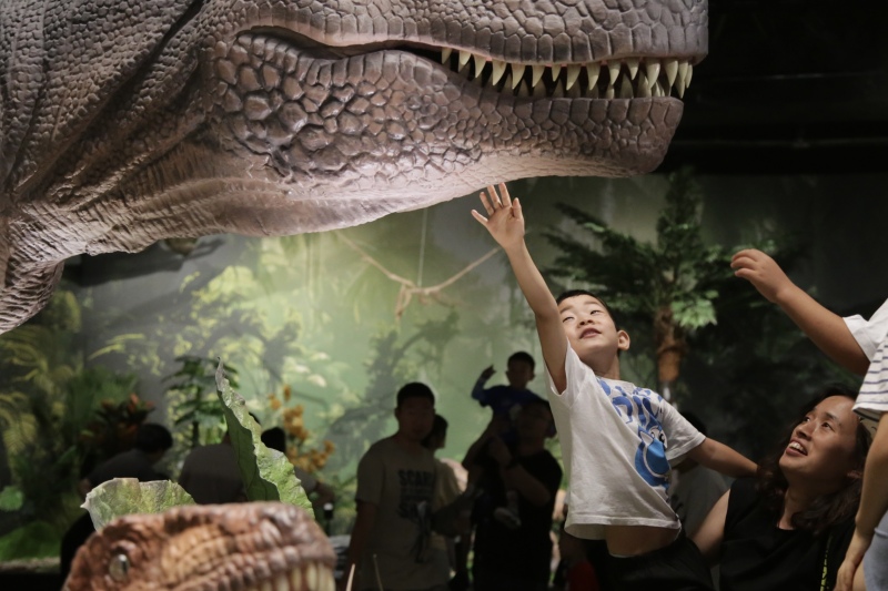 Ein Spaziergang durch den ?Jurassic Park“ - über 500 wertvolle Fossilien in Beijing ausgestellt