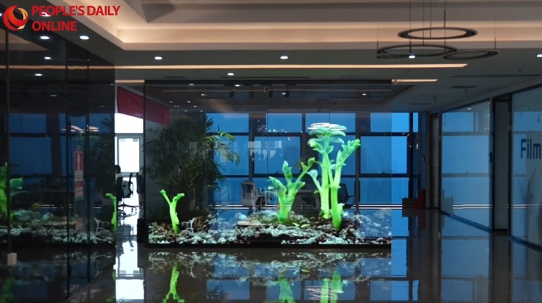 Transparentes Display mit geringem CO?-Aussto?