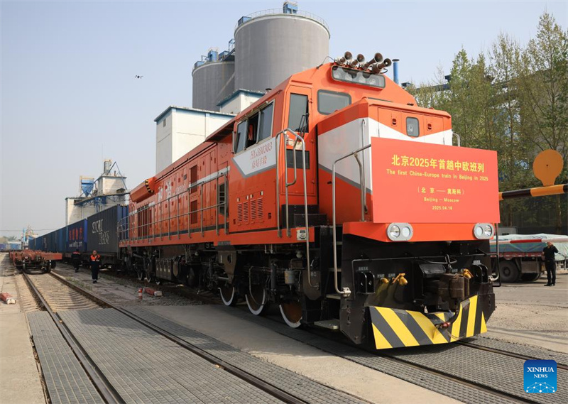 Erster China-Europa-Güterzug aus Beijing im Jahr 2025 auf dem Weg nach Moskau