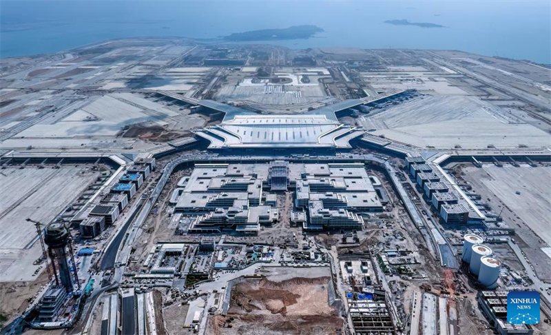 Internationaler Flughafen Xiang'an in Xiamen befindet sich im Bau
