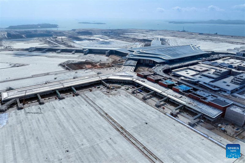 Internationaler Flughafen Xiang'an in Xiamen befindet sich im Bau