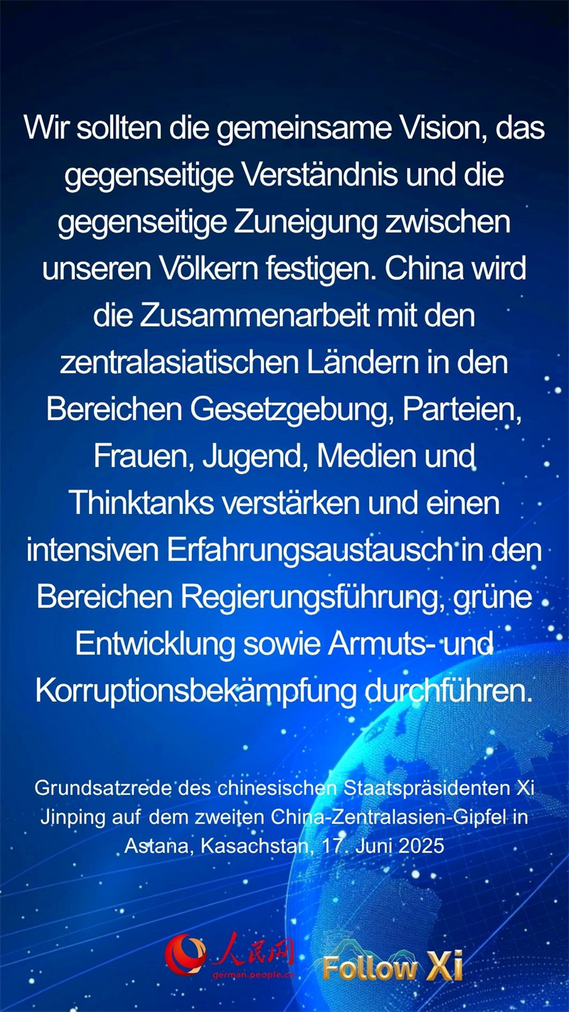 Highlights der Grundsatzrede von Xi Jinping auf dem zweiten China-Zentralasien-Gipfel