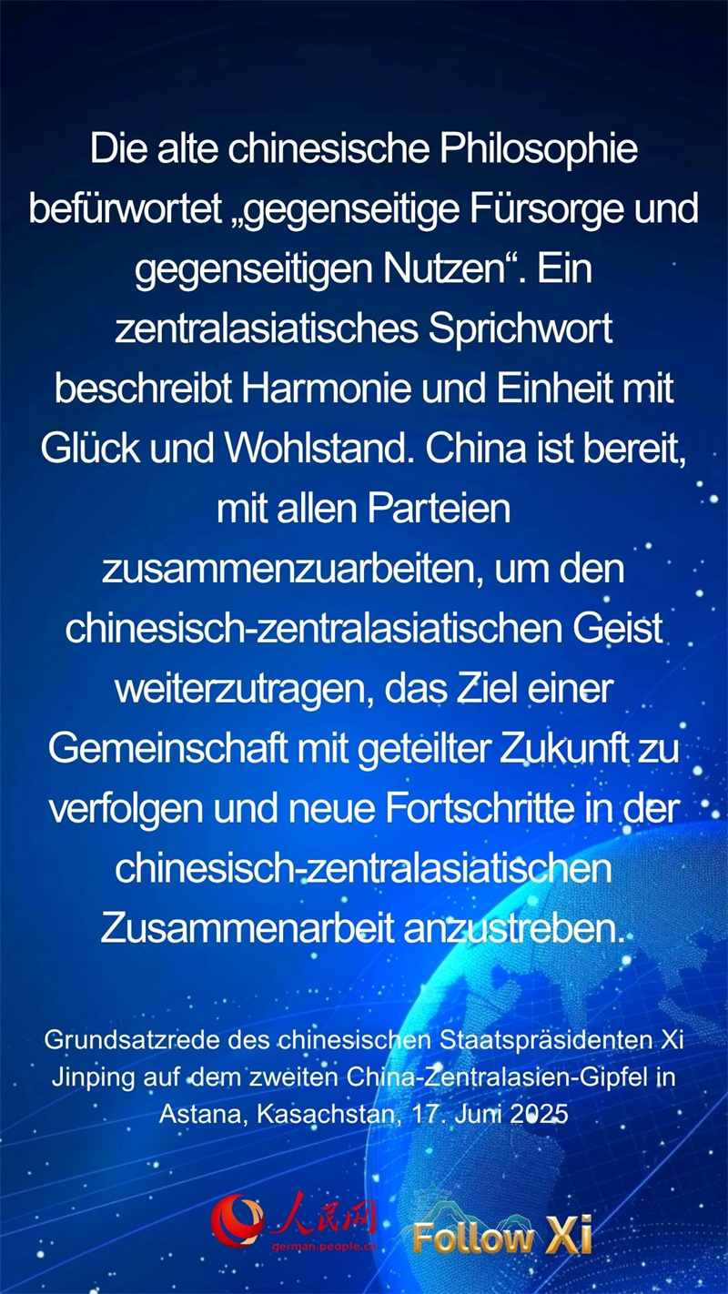 Highlights der Grundsatzrede von Xi Jinping auf dem zweiten China-Zentralasien-Gipfel