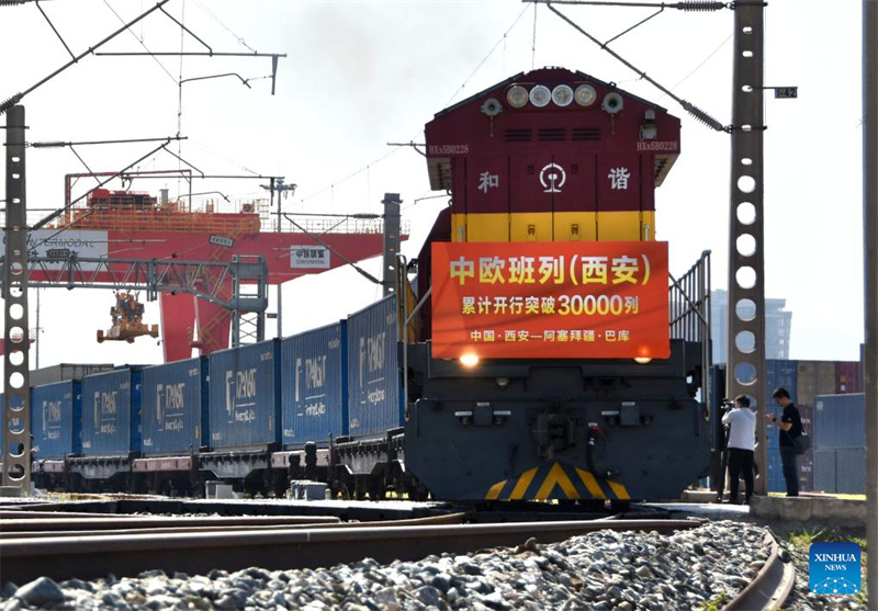 Die Gesamtzahl der Güterzüge zwischen China und Europa, die von Xi'an abfahren, übersteigt 30.000