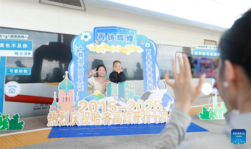 Chinas n?rdlichste Hochgeschwindigkeitsbahn feiert 10-j?hriges Jubil?um