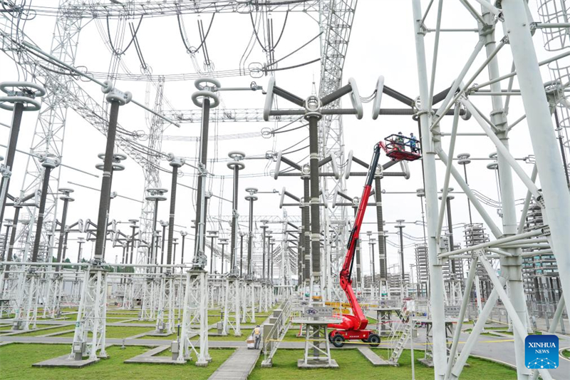 Siebent?gige Wartungsarbeiten an der Konverterstation Guquan in Xuancheng in Anhui